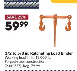 Princess Auto 1/2 to 5/8 in. Ratcheting Load Binder offer