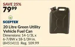 Princess Auto 20 Litre Green Utility Vehicle Fuel Can offer