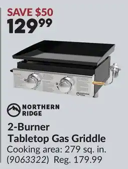 Princess Auto 2-Burner Tabletop Gas Griddle offer