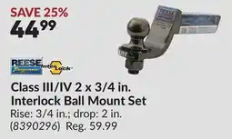 Princess Auto Class III/IV 2 x 3/4 in. Interlock Ball Mount Set offer