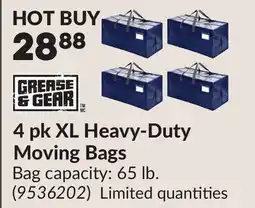 Princess Auto 4 pk XL Heavy-Duty Moving Bags offer