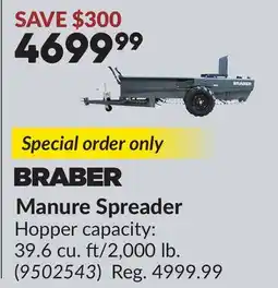 Princess Auto Manure Spreader offer