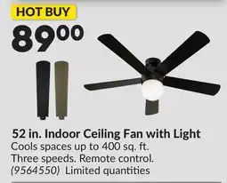 Princess Auto 52 in. Indoor Ceiling Fan with Light offer