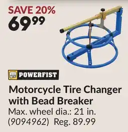 Princess Auto Motorcycle Tire Changer with Bead Breaker offer