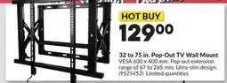 Princess Auto 32 to 75 in. Pop-Out TV Wall Mount offer