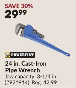 Princess Auto 24 in. Cast-Iron Pipe Wrench offer
