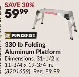 Princess Auto 330 lb Folding Aluminum Platform offer