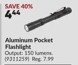 Princess Auto Aluminum Pocket Flashlight offer