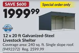 Princess Auto 12 x 20 ft Galvanized-Steel Livestock Shelter offer