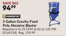 Princess Auto 5 Gallon Gravity-Feed Poly Abrasive Blaster offer