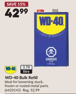 Princess Auto WD-40 Bulk Refill offer