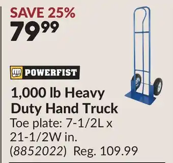 Princess Auto 1,000 lb Heavy Duty Hand Truck offer