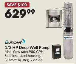 Princess Auto 1/2 HP Deep Well Pump offer
