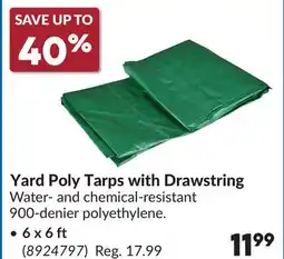 Princess Auto Yard Poly Tarps with Drawstring offer
