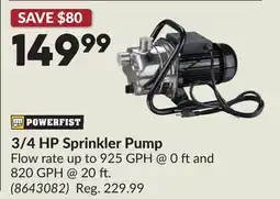 Princess Auto 3/4 HP Sprinkler Pump offer
