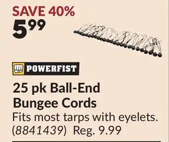 Princess Auto 25 pk Ball-End Bungee Cords offer