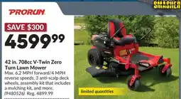 Princess Auto 42 in. 708cc V-Twin Zero Turn Lawn Mower offer