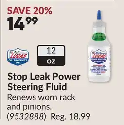 Princess Auto Stop Leak Power Steering Fluid offer