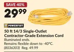 Princess Auto 50 ft14/3 Single-Outlet Contractor-Grade Extension Cord offer
