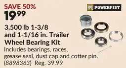 Princess Auto 3,500 lb 1-3/8 and 1-1/16 in. Trailer Wheel Bearing Kit offer