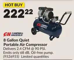 Princess Auto 8 Gallon Quiet Portable Air Compressor offer
