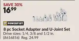 Princess Auto 8 pc Socket Adapter and U-Joint Set offer