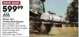 Princess Auto 40 Gal. 12V 3-Point Hitch Sprayer offer