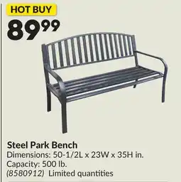 Princess Auto Steel Park Bench offer