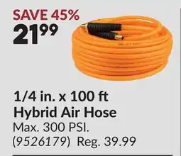 Princess Auto 1/4 in. x 100 Hybrid Air Hose offer