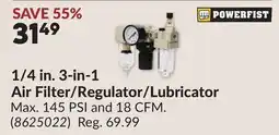 Princess Auto 1/4 in. 3-in-1 Air Filter Regulator/Lubricator offer