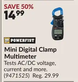 Princess Auto Mini Digital Clamp Multimeter offer