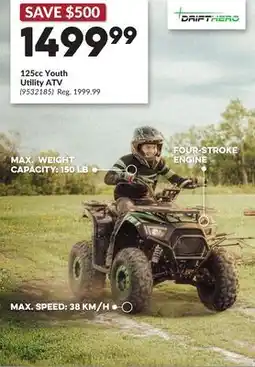 Princess Auto 125cc Youth Utility ATV offer