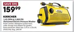 Princess Auto 1.45 GPM @ 1,800 PSI Horizontal Electric Pressure Washer offer