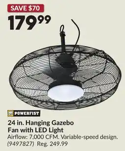 Princess Auto 24 in. Hanging Gazebo Fan with LED Light offer