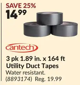 Princess Auto 3 pk 1.89 in. x 164 Utility Duct Tapes offer