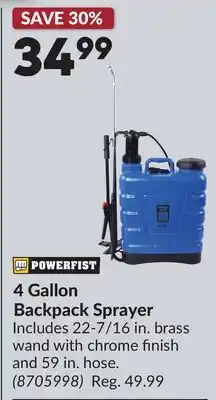 Princess Auto 4 Gallon Backpack Sprayer offer