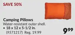 Princess Auto Camping Pillows offer