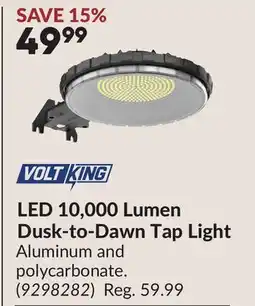 Princess Auto LED 10,000 Lumen Dusk-to-Dawn Tap Light offer