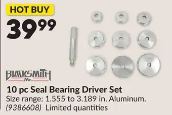 Princess Auto 10 pc Seal Bearing Driver Set offer