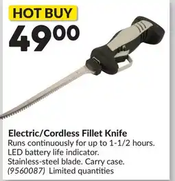 Princess Auto Electric/Cordless Fillet Knife offer
