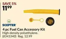 Princess Auto Scepter 4 pc Fuel Can Accessory Kit offer