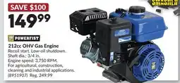Princess Auto 212cc OHV Gas Engine offer
