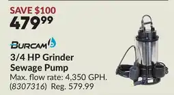 Princess Auto 3/4 HP Grinder Sewage Pump offer