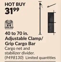 Princess Auto 40 to 70 in. Adjustable Clamp/ Grip Cargo Bar offer