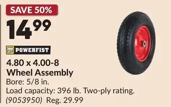 Princess Auto 4.80 x 4.00-8 Wheel Assembly offer