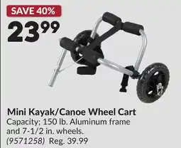 Princess Auto Mini Kayak/Canoe Wheel Cart offer