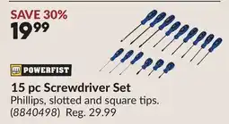 Princess Auto 15 pc Screwdriver Set offer