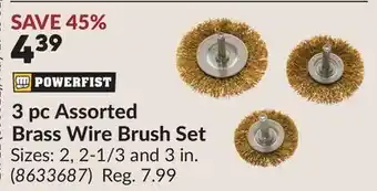 Princess Auto 3 pc Assorted Brass Wire Brush Set offer