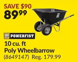 Princess Auto 10 cu. Poly Wheelbarrow offer