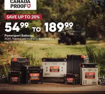 Princess Auto Powersport Batteries offer